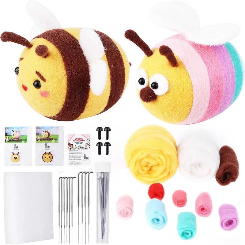 Umfangreiches Wollnadel-Filz-Set für kreatives DIY-Handwerk