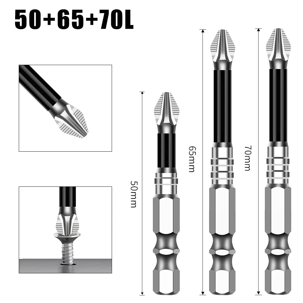 Rutschfester Kreuzschlitz-Bit mit hoher Härte und starkem Magnet