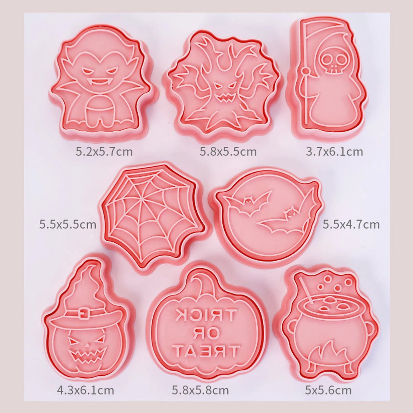 8 10 Stück Halloween Keks Ausstechformen Kürbis Hexe Vampir Kuchen Deko