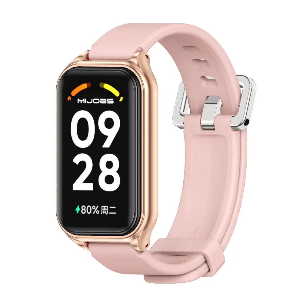 Silikon Armband Ersatz für Smart Band 8 9 mit Einstellbarer Länge