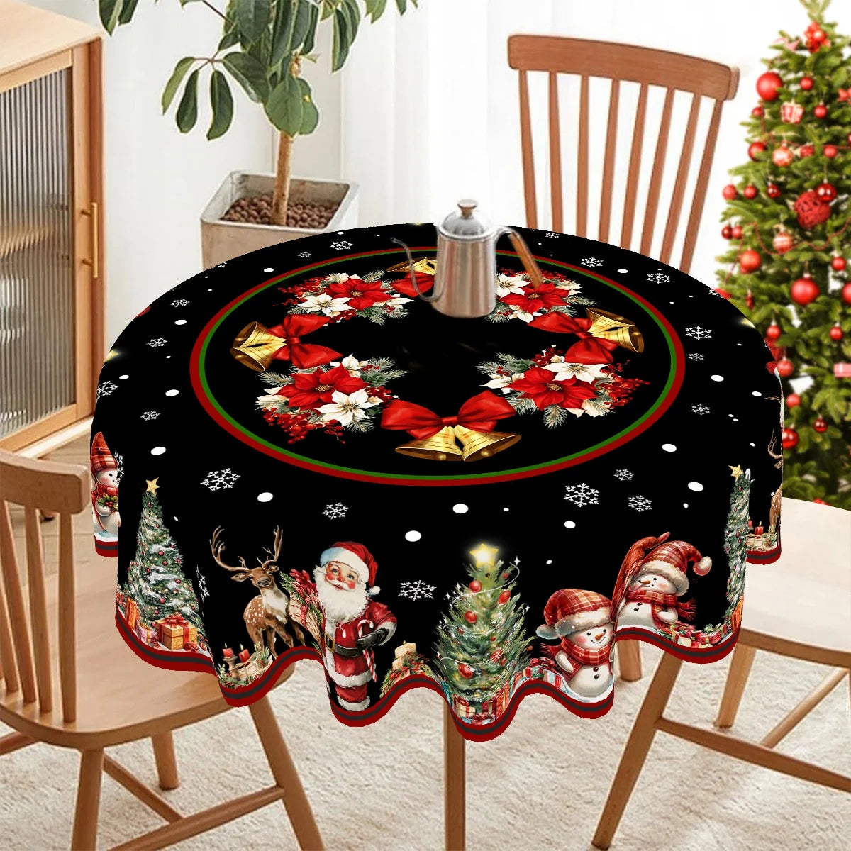 Festliche Weihnachtstischdecke mit Weihnachtsmann für festliche Anlässe