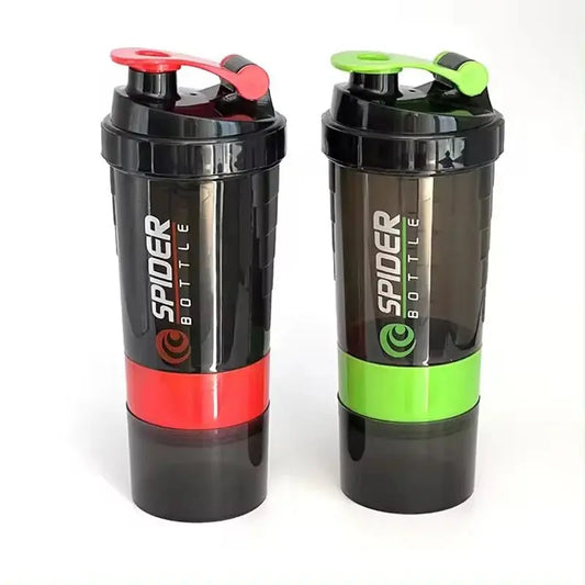 3-lagiger Shake-Becher für Proteinpulver Fitness Sport Rührfunktion Groß