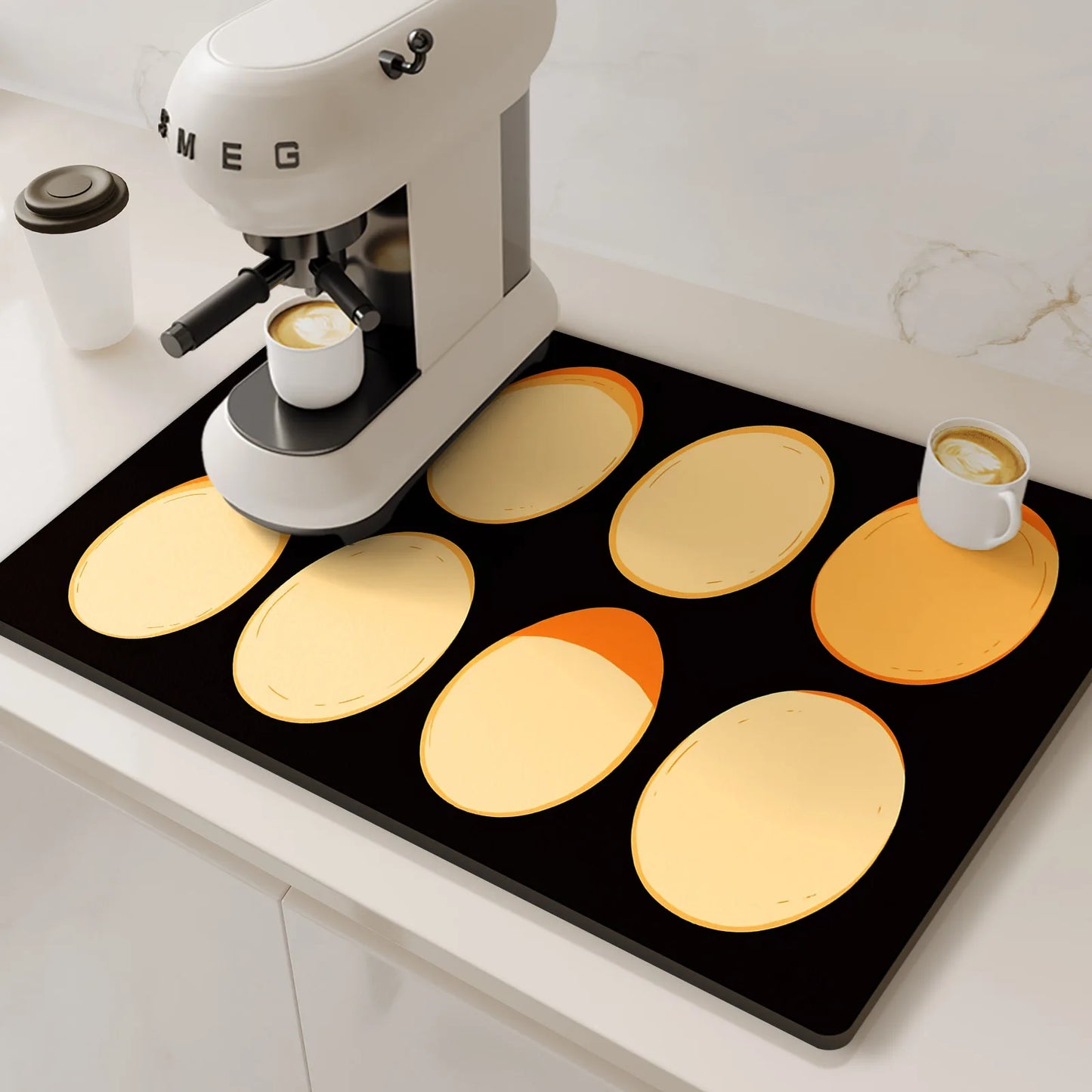 Schnelltrocknende Abtropfmatte aus Kieselalgen Schlamm für die Küche