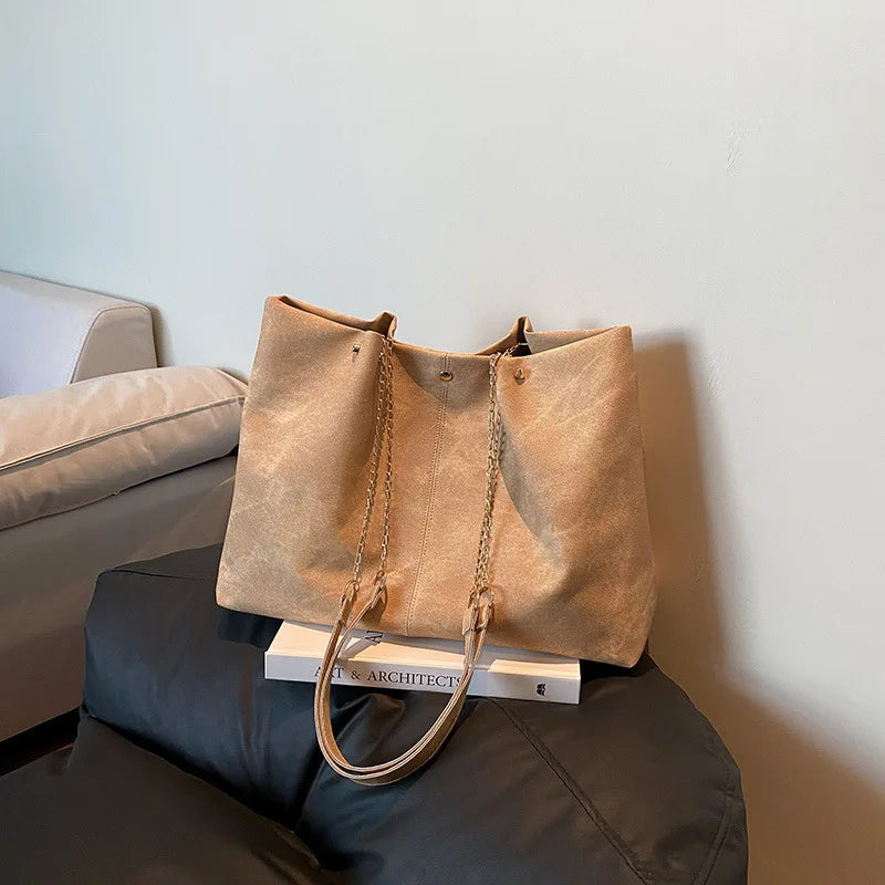 Retro PU Leder Umhängetasche für Damen mit großer Kapazität