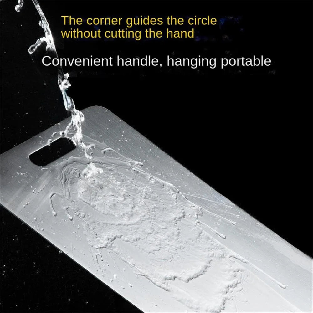 Doppelseitiges Titanium Edelstahl Schneidebrett Set für sichere Küchenarbeit