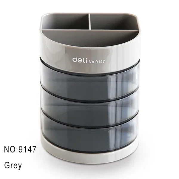 Multifunktionaler quadratischer Stifthalter aus PVC für Schreibtisch