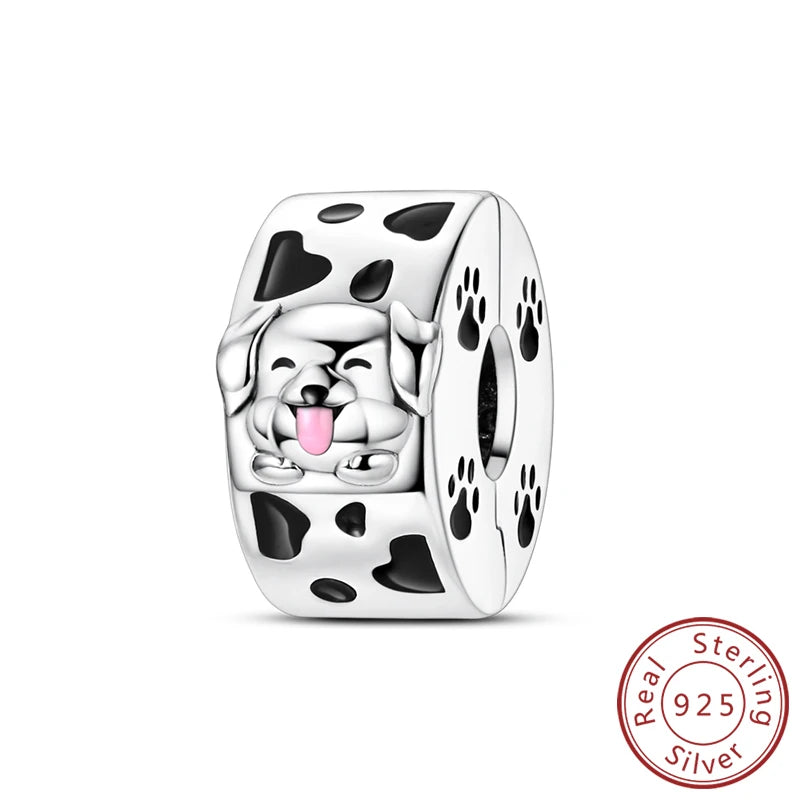 925er Sterlingsilber Charms mit Tiermotiven und Zirkon