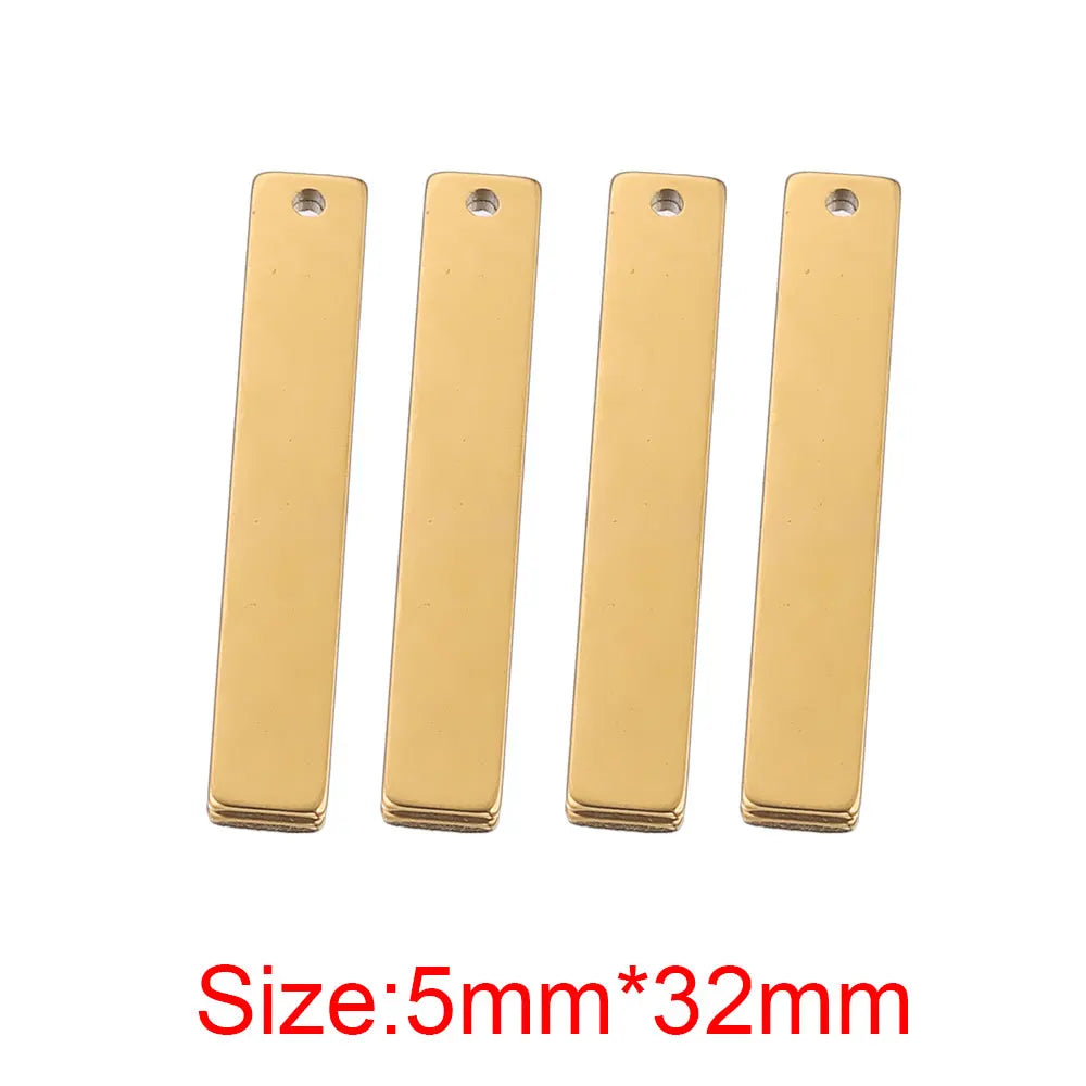 20 Stück Edelstahl Gold Rechteck Charm Connector für Schmuck DIY