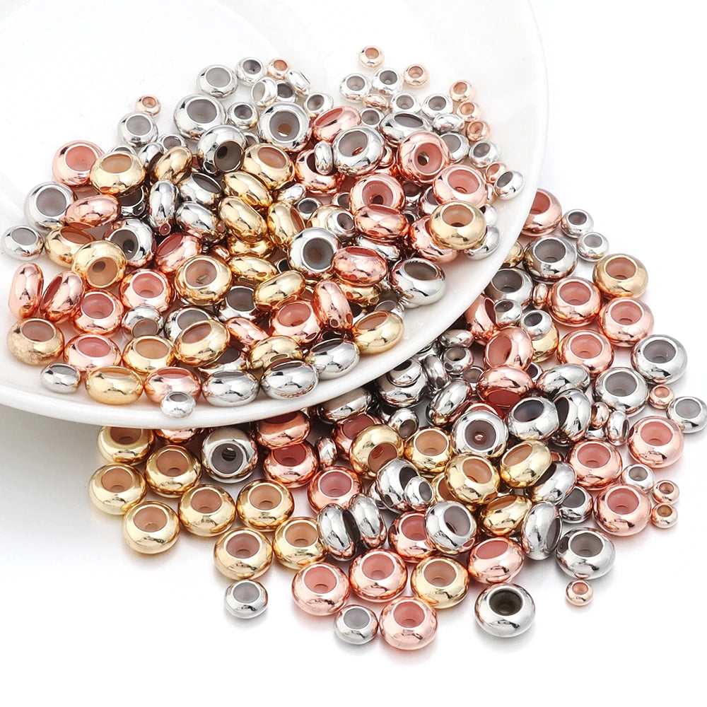 20 Stück Kupfer Crimp Endperlen mit Silikonstopper für DIY Schmuckherstellung-Yabubest - Home & More