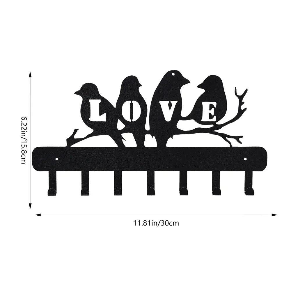 Stilvoller Schlüssel-Organizer aus Metall für Wandmontage