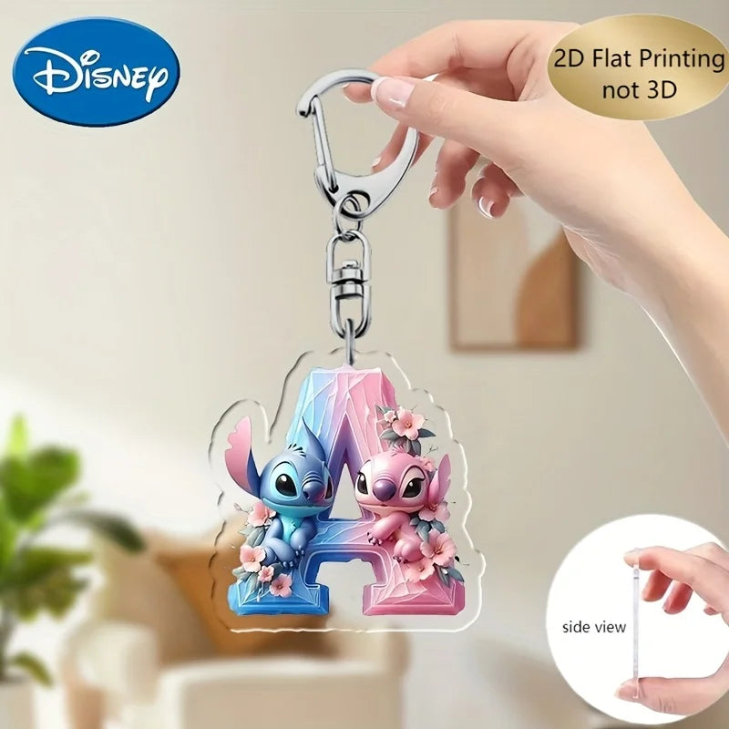 Bunter 2 Zoll Acryl Schlüsselanhänger mit A-Z Buchstaben für Kinder