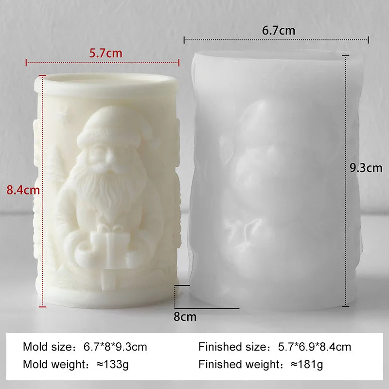 Kreative Zylinder Kerzenform für festliche Weihnachtsdeko