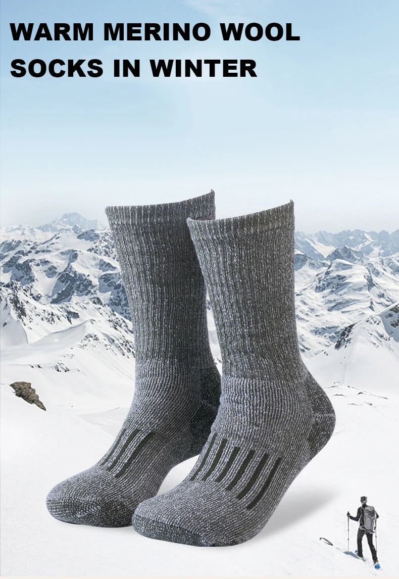 Verdickte Merinowolle Thermosocken für Herren im Winter
