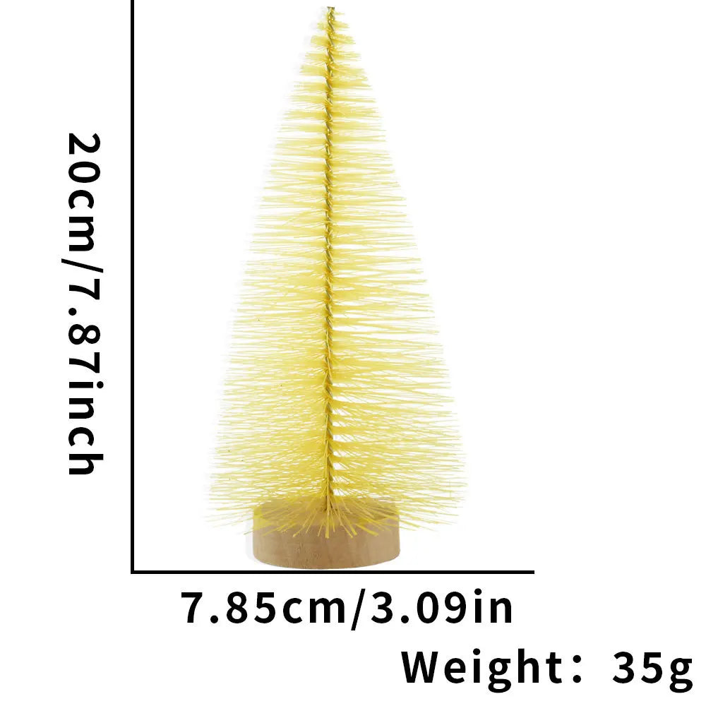 Mini-Weihnachtsbäume und Flaschenbäume für festliche Tischdekoration