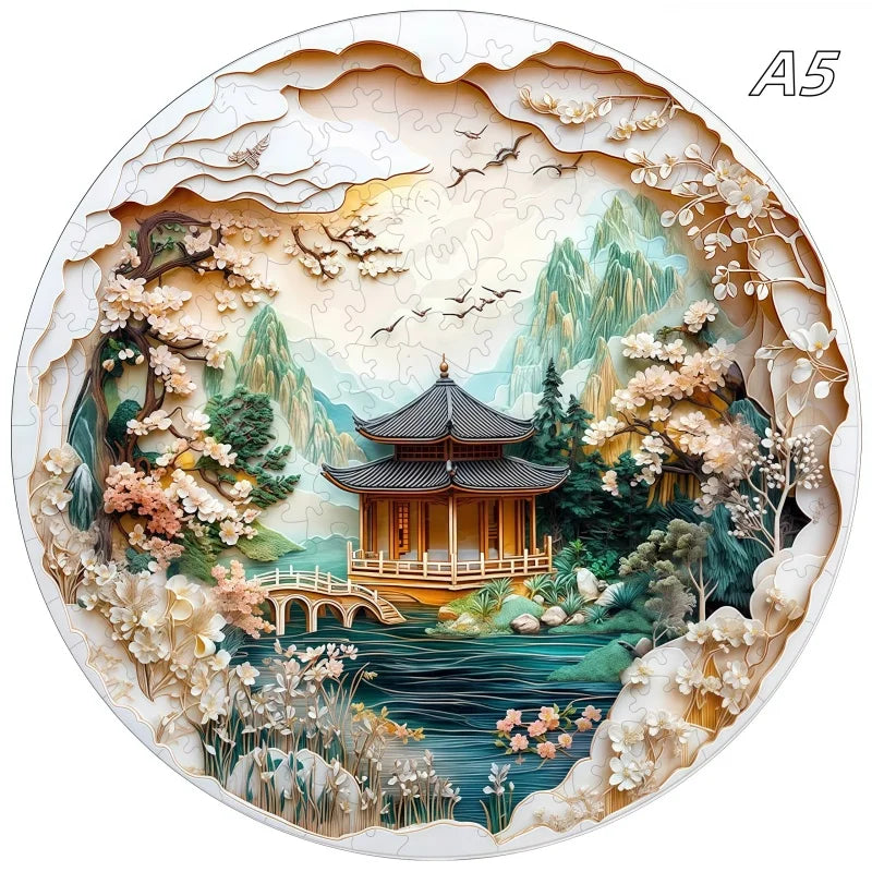 Förderndes 3D Holzpuzzle für kreatives Lernen und Spaß