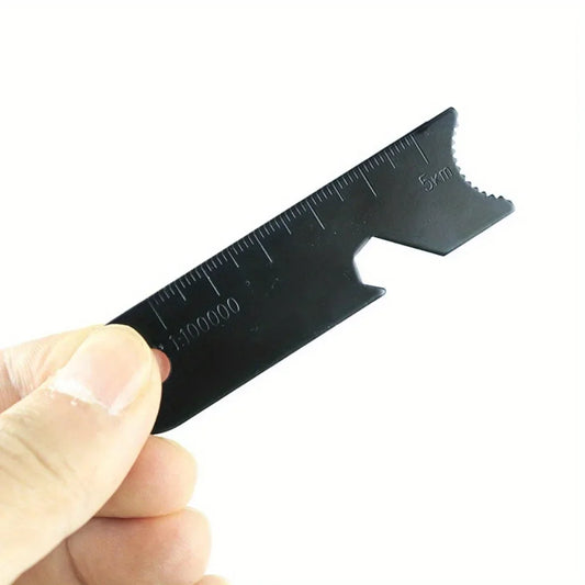 2er Set 2in1 Survival Multitool Edelstahl Flaschenöffner Lineal Camping