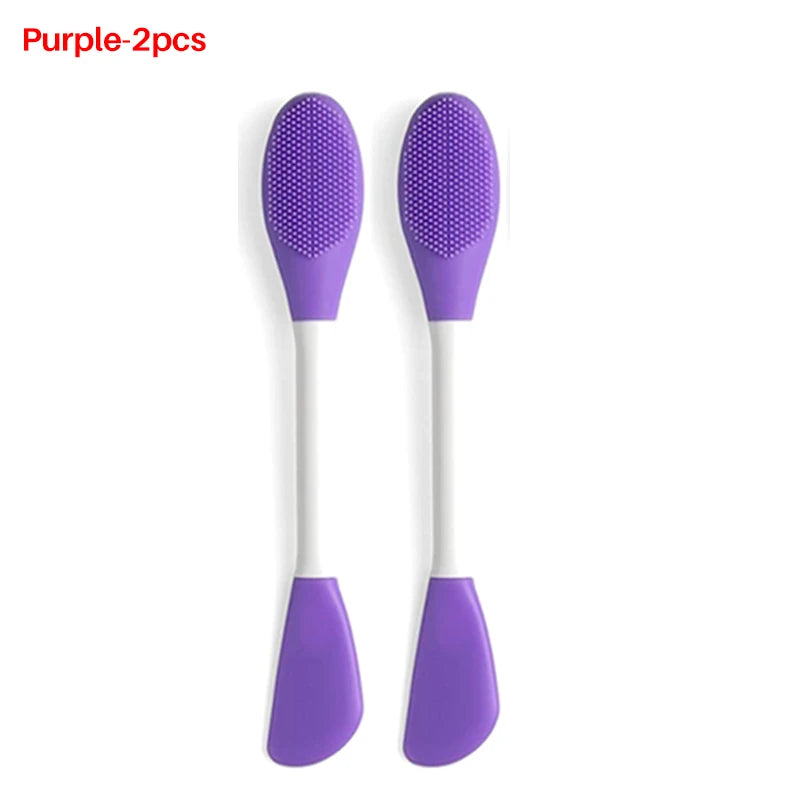 Gesicht Pinsel Set Silikon Applikator Lotion Spachtel Peeling Brush