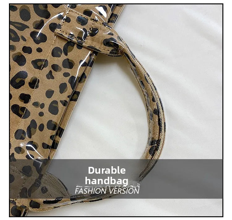 Leichte Damenhandtasche mit großem Fassungsvermögen im Leopardenmuster