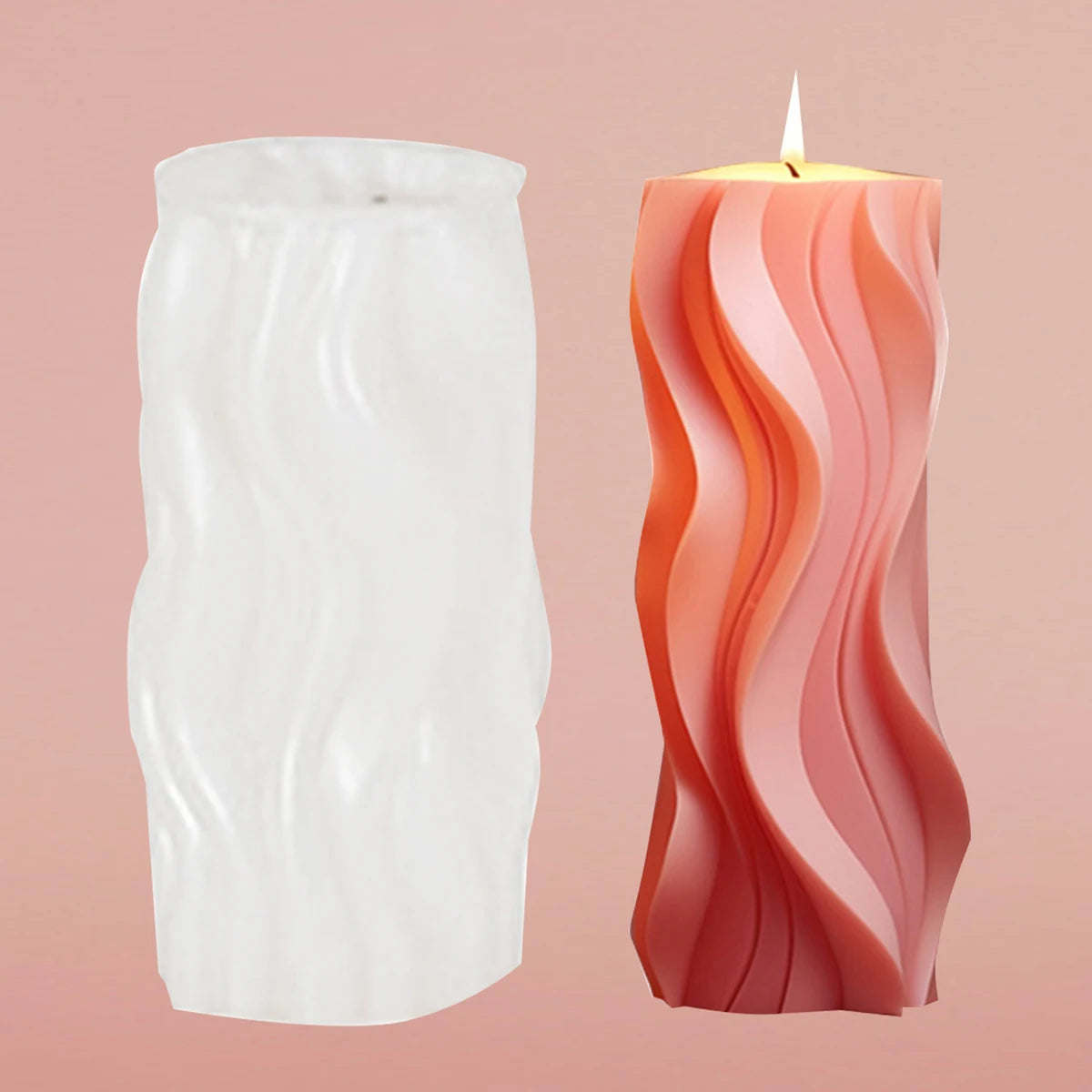 Wellenförmige Silikonform für DIY Duftkerzen und Ornamente