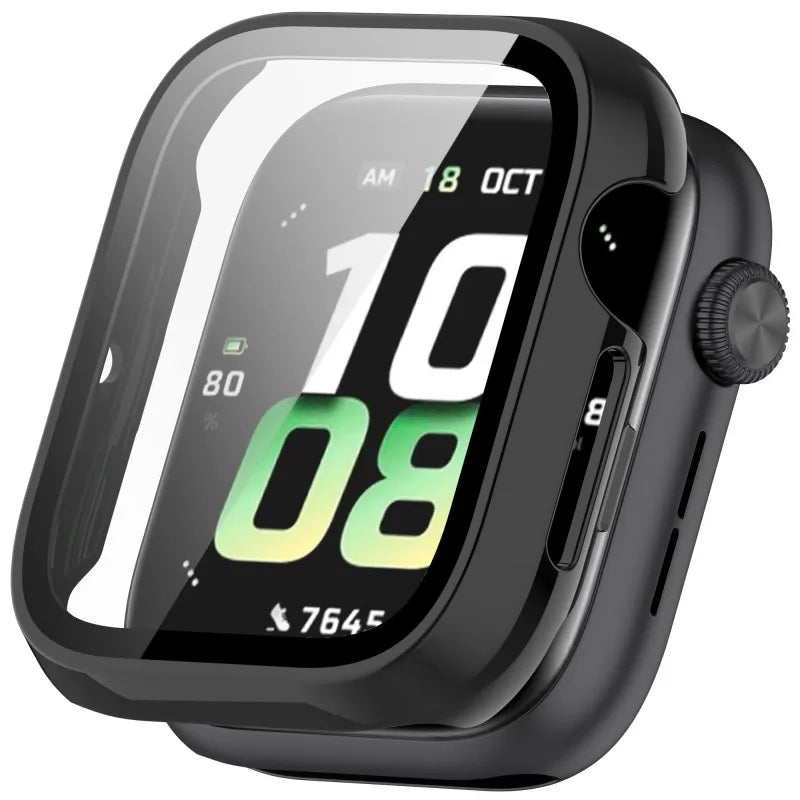 PC und gehärtetes Glas Schutzgehäuse für Smartwatch mit stoßfester Hülle
