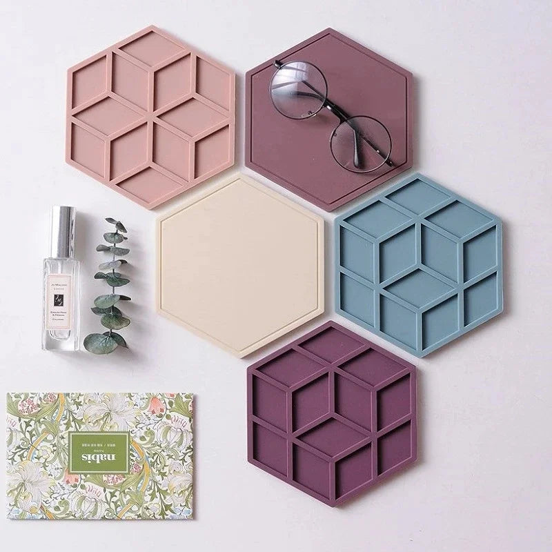 Vielseitiger Silikon Untersetzer Hitzeschutz Matte für Töpfe Tassen - Tisch