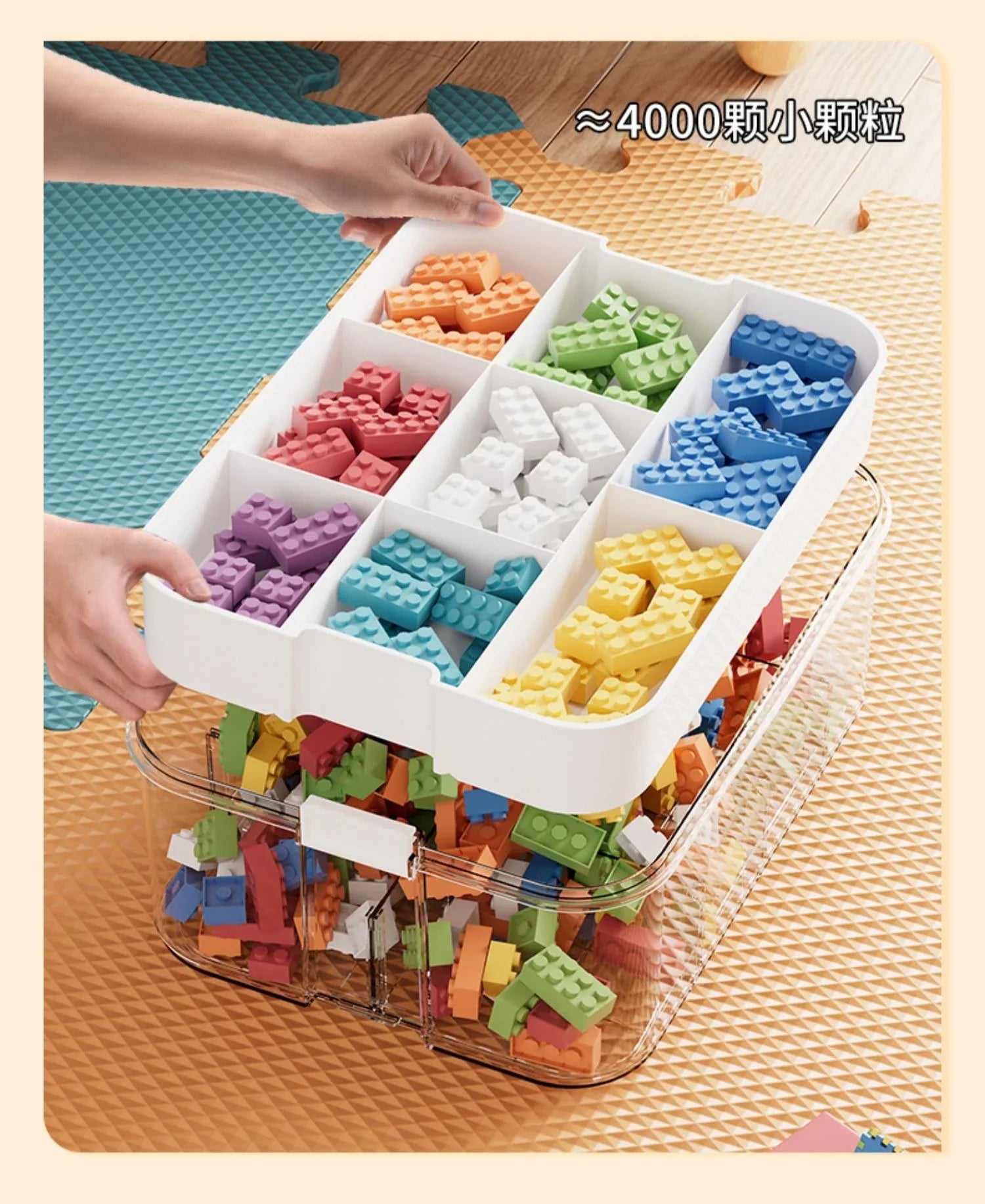 Kunststoff Aufbewahrungsbox für Spielzeug und Bausteine-Yabubest - Home & More