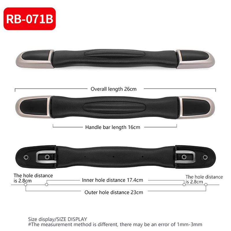 Robuster Ersatz Griff für Koffer und Reisetaschen aus Metall