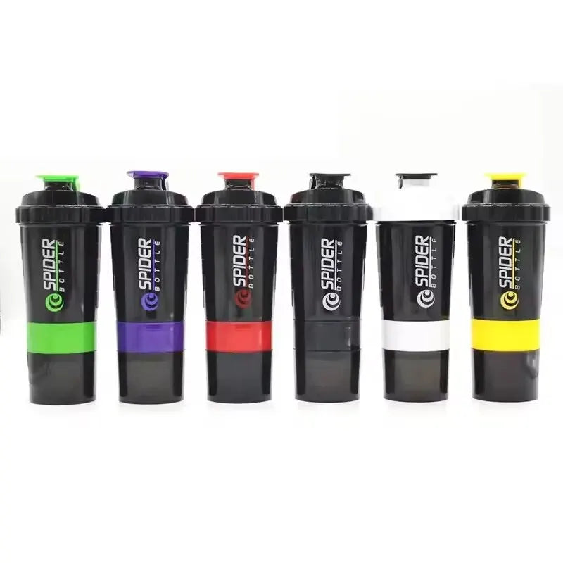 3-lagiger Shake-Becher für Proteinpulver Fitness Sport Rührfunktion Groß