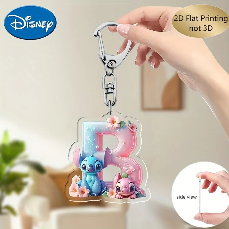 Bunter 2 Zoll Acryl Schlüsselanhänger mit A-Z Buchstaben für Kinder