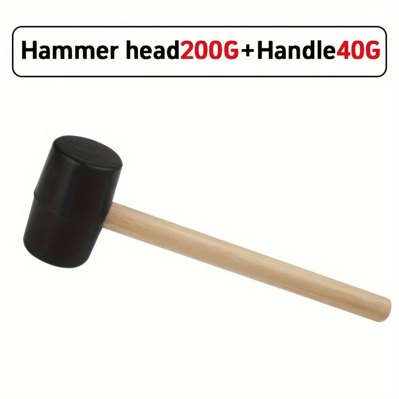 Umweltfreundlicher Gummihammer mit Holzgriff – robust - präzise für Camping - Handwerk
