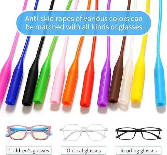 Elastische Silikon Brillenband Kette für Sonnenbrille sportlich und rutschfest-Yabubest - Home & More