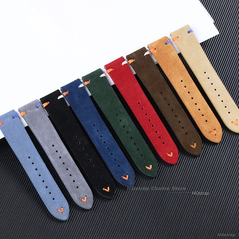Wildlederarmband für Vintage Uhren 18 Millimeter 20 Millimeter 22