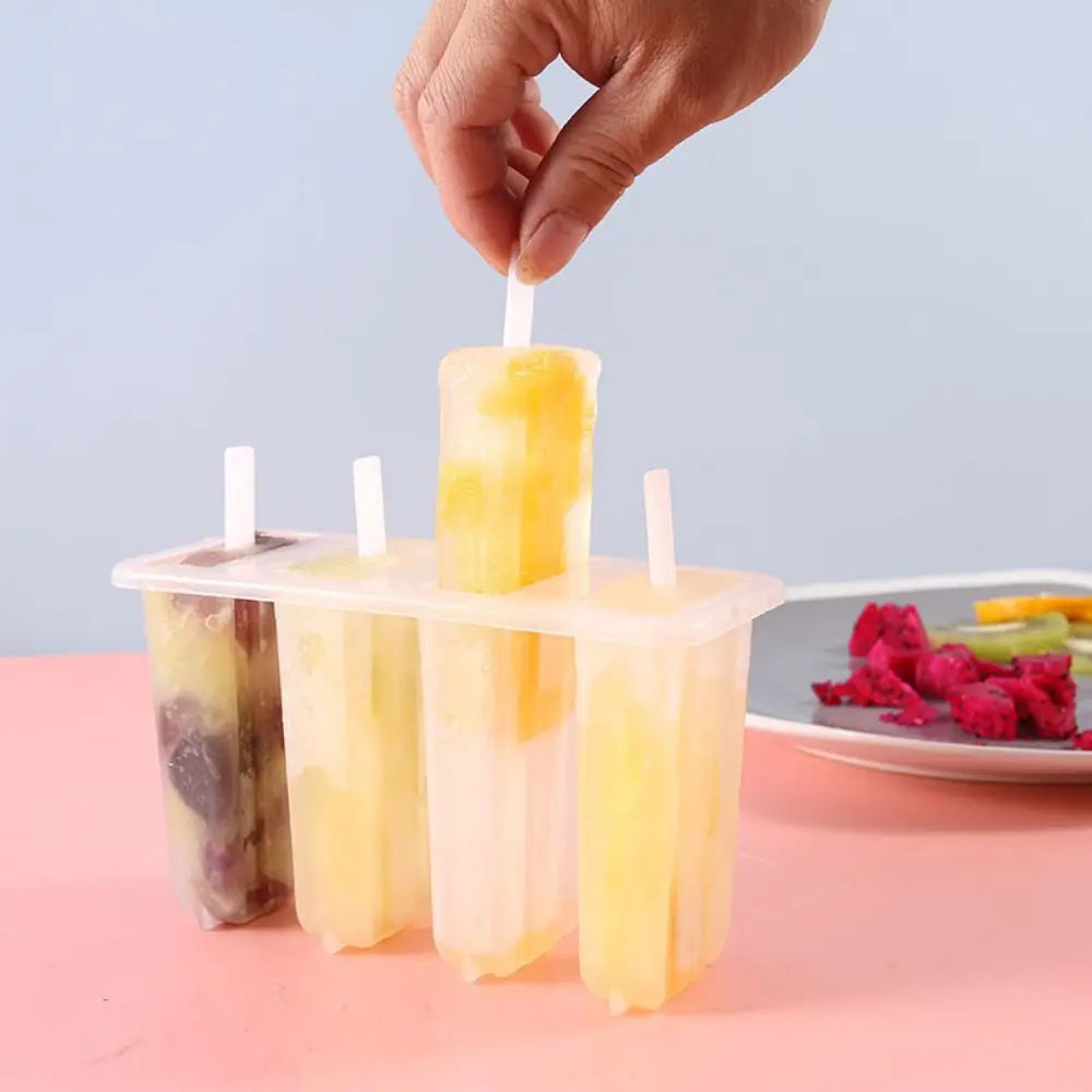 4-fach Eis am Stielform mit Deckel – Hygienisch, robust - einfach zu reinigen