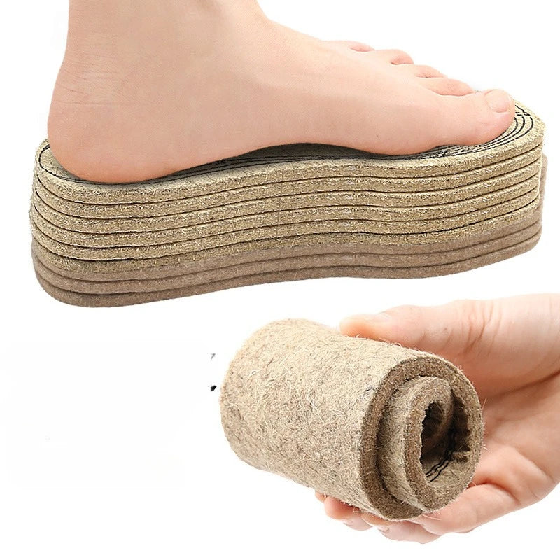 Warme schoene Wollfilz Einlegesohlen fuer mehr Komfort im Schuh