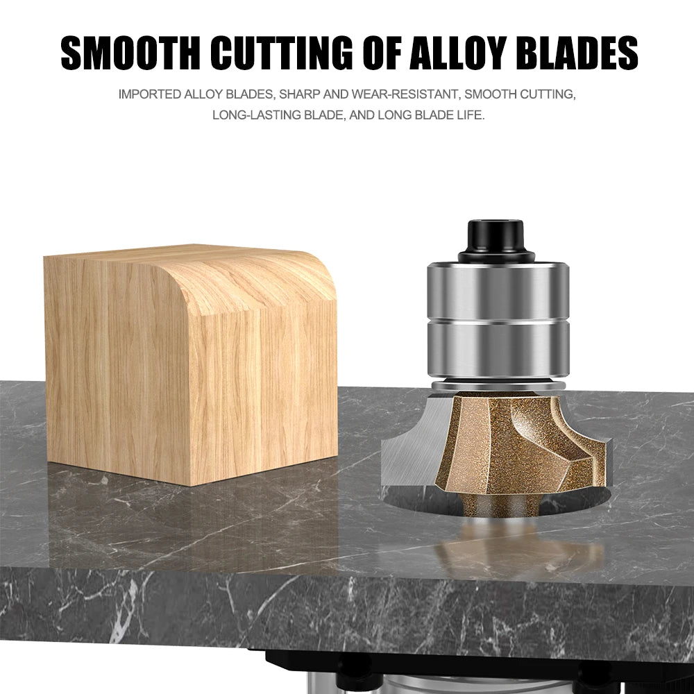 6 mm 1/4 Zoll Schaft Doppellager-Gravurfräser mit abgerundeten Kanten