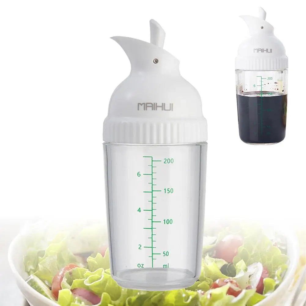 200ml Salat Dressing Shaker auslaufsichere manuelle Saucen Mixer Flasche