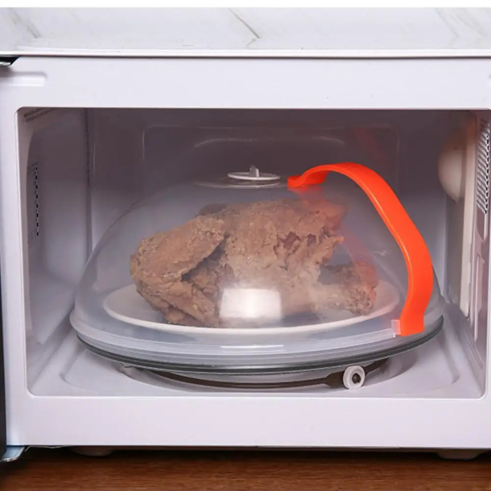 Transparente BPA-freie Mikrowellen-Spritzschutz Abdeckung mit Griff-Yabubest - Home & More