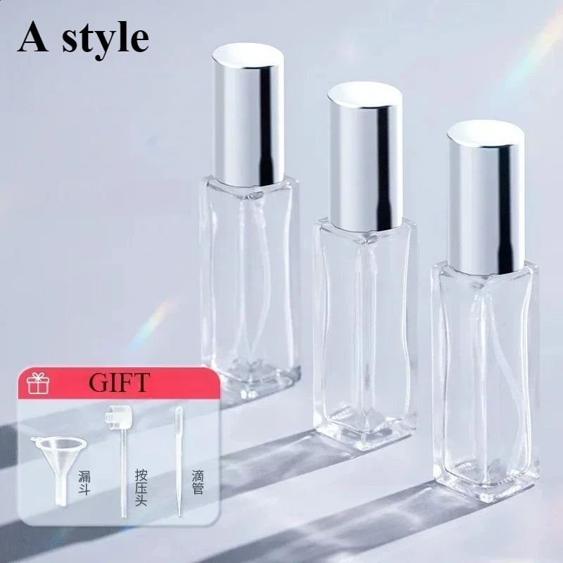 Set 3 Nachfüllbare Parfum Spray Flaschen aus Glas 5 ml und 10 ml