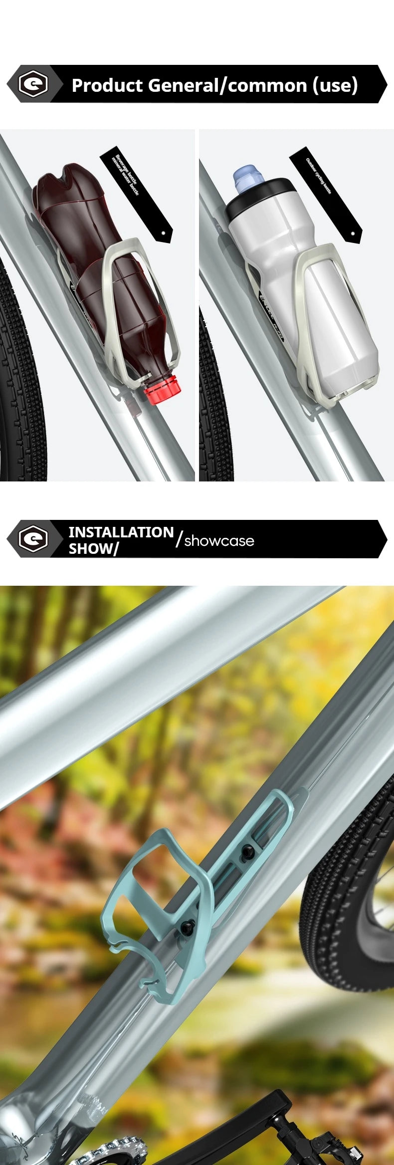 ENLEE Ultraleichter Fahrrad Wasserflaschenhalter für Rennrad-Yabubest - Home & More