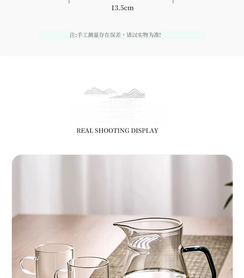 GIANXI Glas Teekanne mit Halbmond Filter und Keramik Heizung