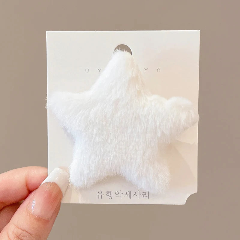 Süße Plüsch Stern Haarnadeln für Mädchen und Frauen