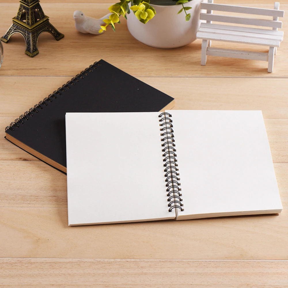 2er Pack Spiral Notizbuch Skizzenbuch 100g/m² 100 Seiten 19x13cm weich