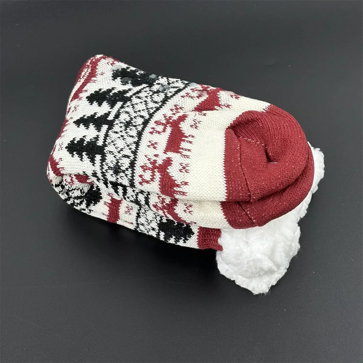 2er Set flauschige Damen Thermo-Socken rutschfest warm Plüsch Weihnachten