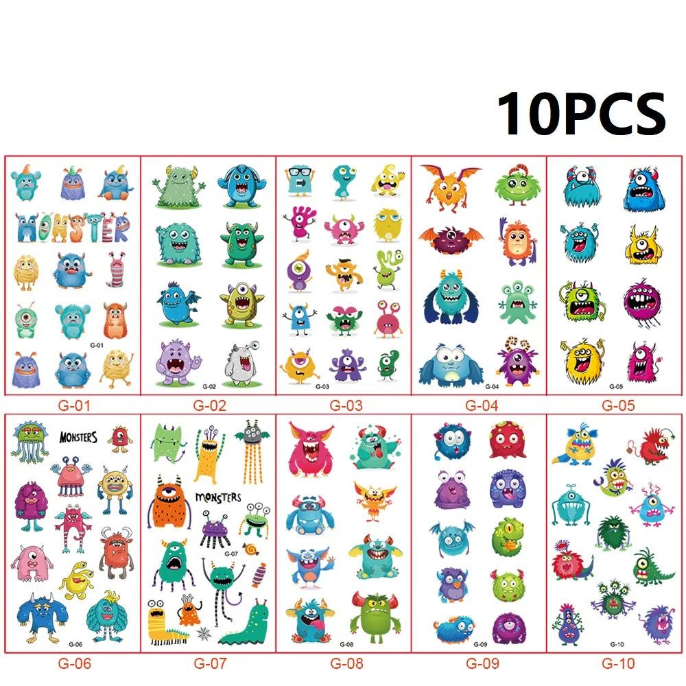 Temporäre Fußball Tattoos Set mit 10 wasserdichten Aufklebern