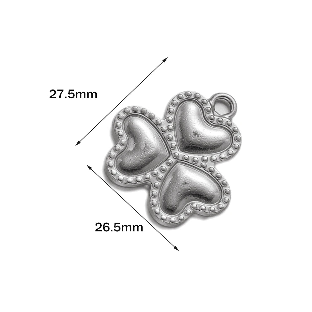 5er Set Edelstahl Charms Gold für Schmuckherstellung DIY Zubehör