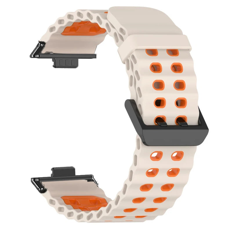 Atmungsaktives Sport-Silikonarmband für Huawei Fit 4 Pro – Komfort - Stil