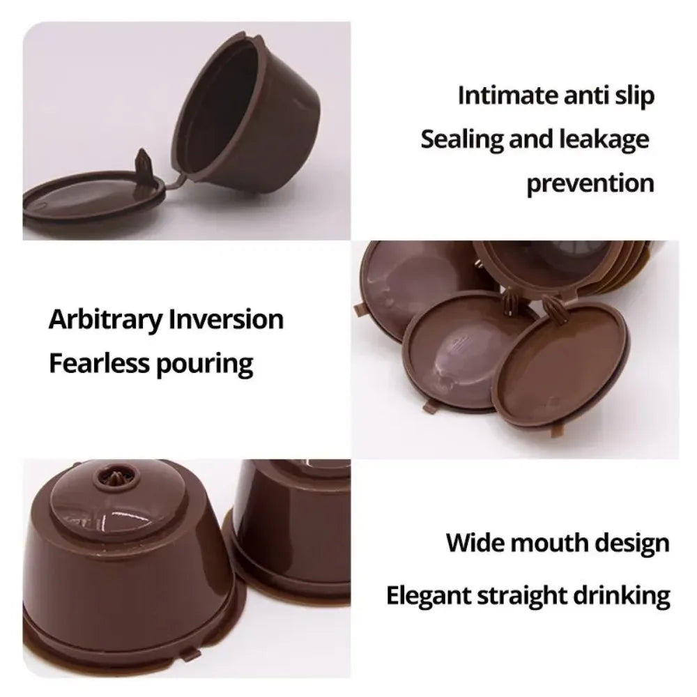 6x Wiederverwendbare Kaffee Kapseln Nachfüllbar Kapsel Filter Tasse Set