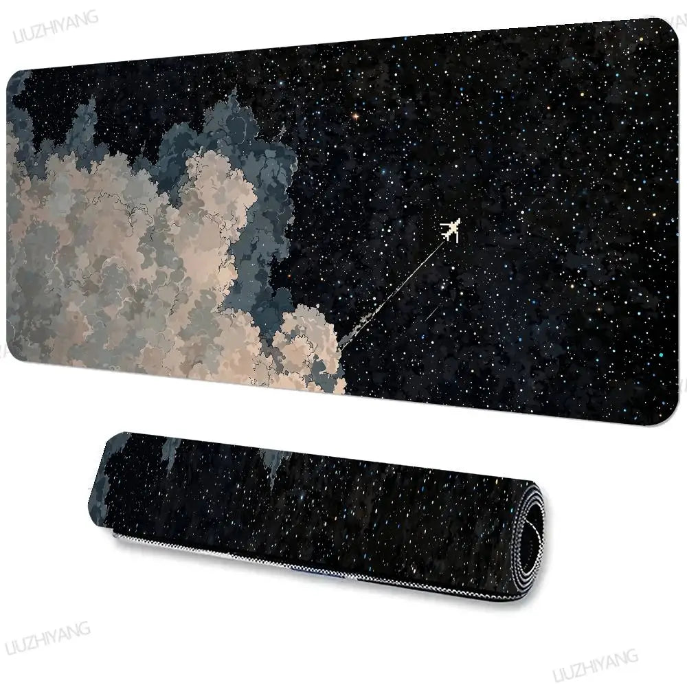 XXL Mauspad mit Sternenhimmel Design – Rutschfeste Gaming Schreibtischunterlage