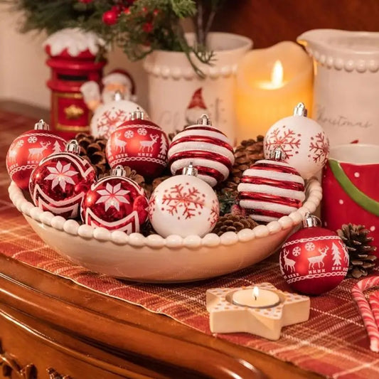 Bruchsichere Weihnachtsbaumkugeln 24 Stück Dekorativ