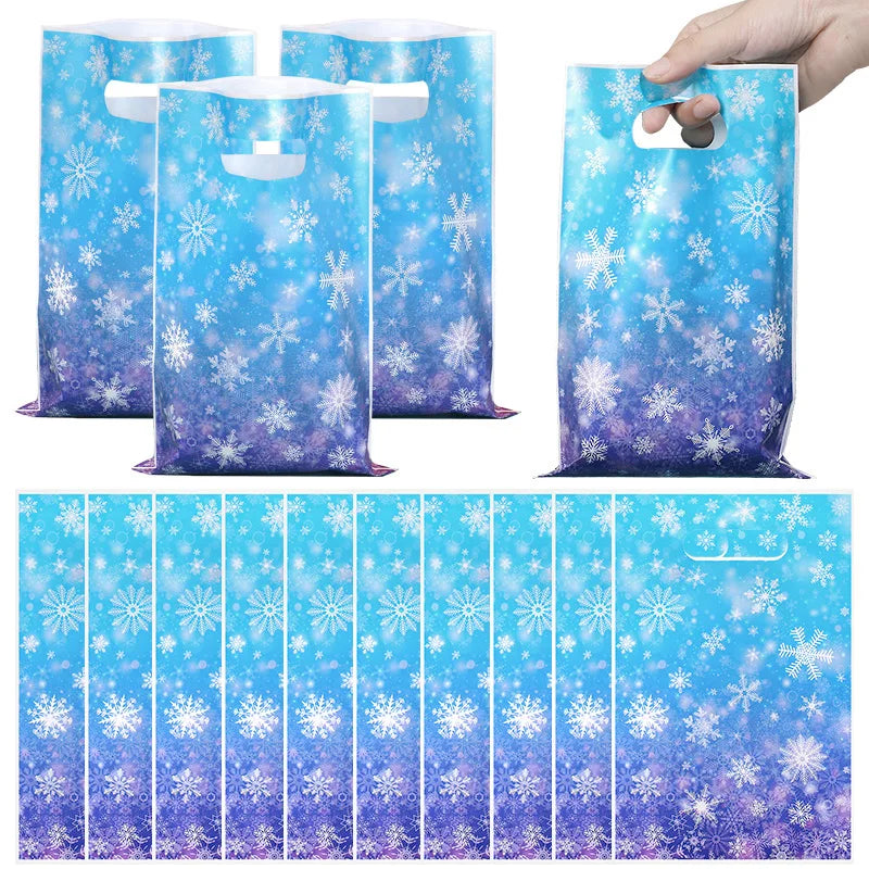 Festliche Schneeflocken Geschenkbeutel für Party und Feiertage